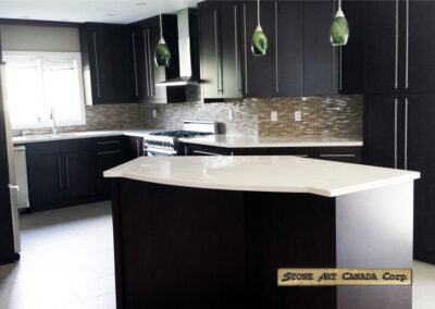 Kitchen countertop marble, granite, quartz